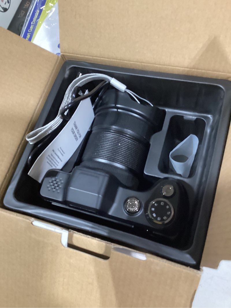 Condition photo showing Good Condition for 4K Digital Camera for Photography & Vlogging, 56MP Point and Shoot Digital Cameras with 180° Flip Screen, 16X Zoom Compact Travel Camera, Portable Cámara for Adults & Beginners with 32GB SD Card