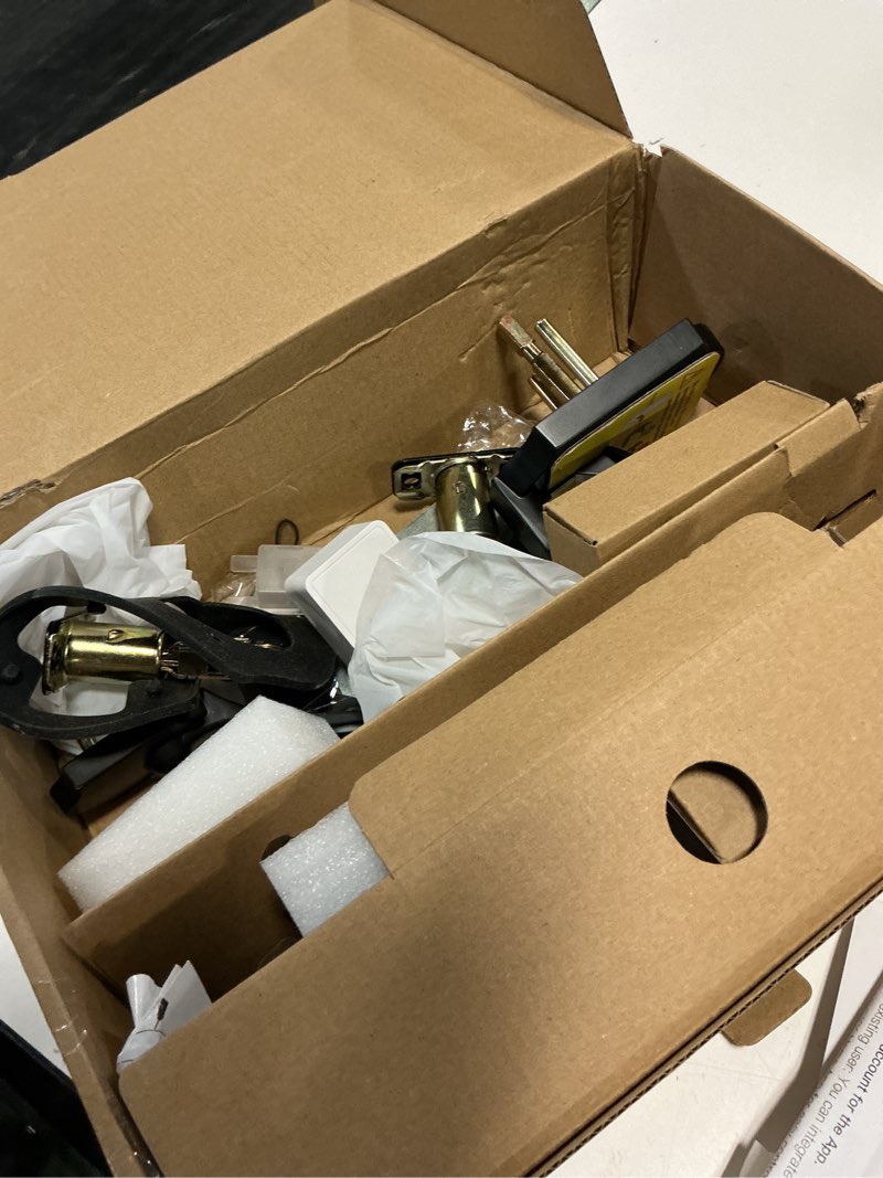 Condition photo showing Good Condition for veise ve017g-h wi-fi smart fingerprint front door lock set, remote app control, keyless entry deadbolt with handle, backlit keypad, ip55 weatherproof, auto lock, easy to install, matte black