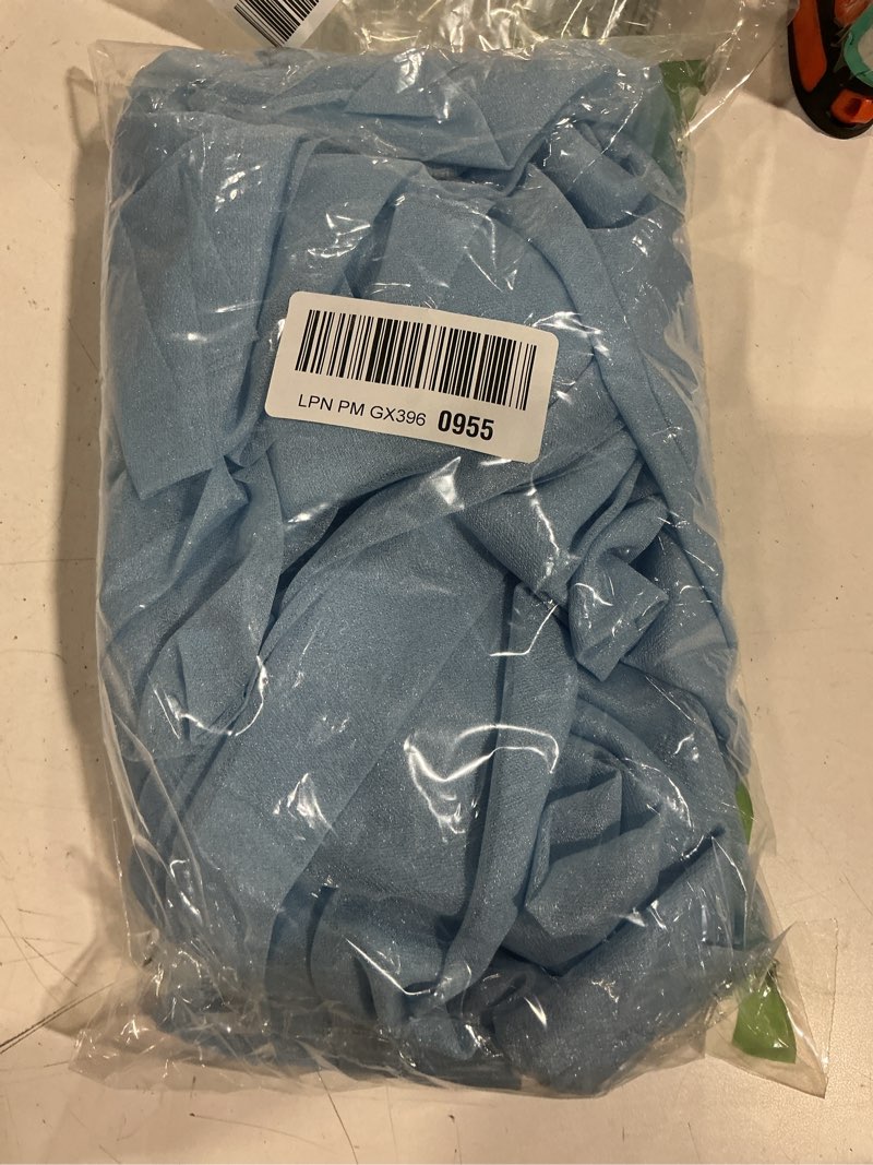 Condition photo showing Good Condition for linxtar wedding arch draping fabric 28'' x 20ft sheer chiffon drape 1 panel baby blue backdrop for bridal shower baby shower photo booth church decor birthday party christening outdoor decoration baby blue 28"w x 240"l (pack of 1)
