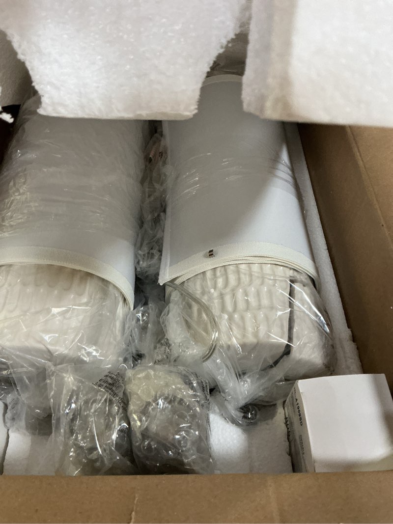 Condition photo showing New/Like New for 26.5" ceramic table lamp set of 2, 3 way dimmable touch control table lamp with 2 usb charging ports for bedroom living room, modern nightstand lamp end table lamps, bulbs included white shade & silver base
