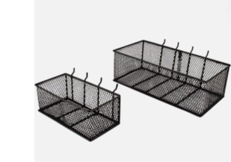 4 pieceEverbilt Steel Mesh Pegboard Basket in Black 