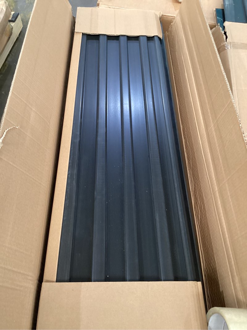 Condition photo showing Good Condition for slatwall panel garage organizer pvc slatwall heavy duty wall mounted rack, interlocking slat wall panels for tool organization peg board (black 4 x 8 ft) black 4ft x 8ft