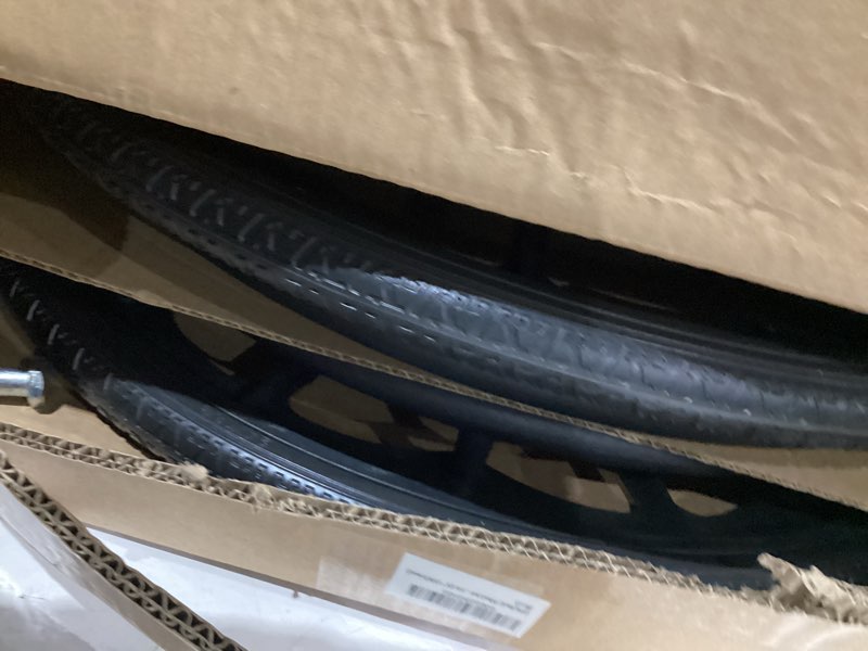 Condition photo showing As Is for (1PR,Black) Wheelchair rear wheel replacement 24x1"wheel,Rear Wheel Assembly for 16-18-20 Inch Wheelchairs, Replacement parts (24 * 13/8(2count)) 24*13/8(2count)