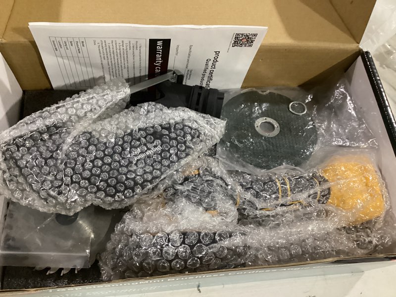 Condition photo showing As Is for 4-inch cordless mini circular saw - cut off tool with brushless motor, 3 speeds, compatible with dewalt 20v battery (not included) for wood & metal