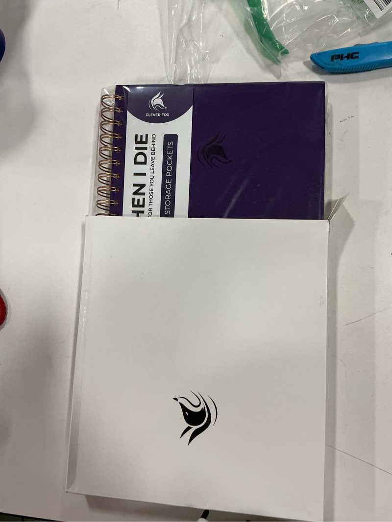 Condition photo showing New/Like New for Clever Fox When I Die Planner With Pockets for Documents – End-of-Life Organizer Binder for Important Personal Info & Final Wishes (Blue Surf) Blue Surf Smaller than A4 (10.5" x 9")