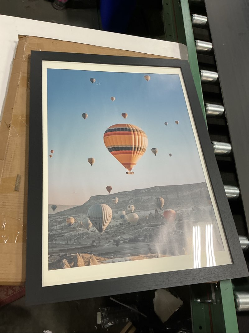 Condition photo showing Good Condition for Wood 19.25x26.75 Puzzle Frame with 18x24 Mat Black, Display 18x24 with Mat or 19.25x26.75 Without Mat, Wood 19.25 by 26.75 Photo Frame, 19.25 x 26.75 Picture Frame for Wall Hanging Display, Black 1 19.25x26.75