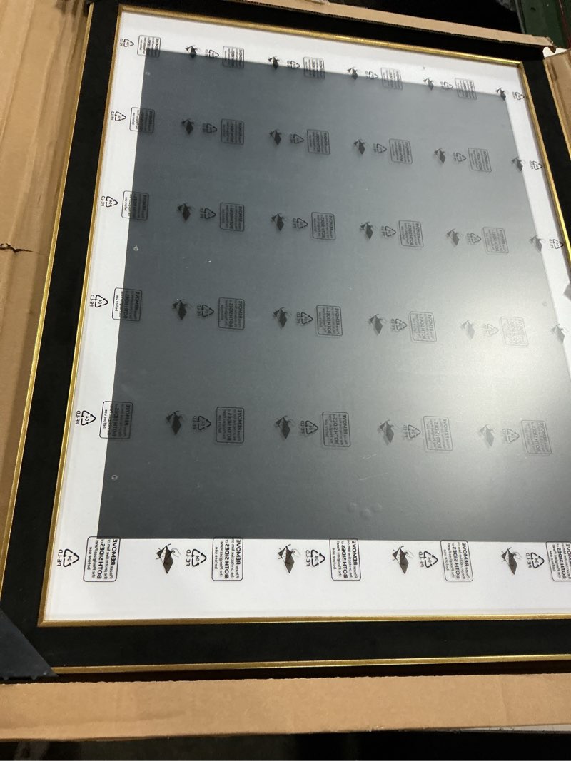 Condition photo showing Good Condition for suede 18x24 frame - single frame, christmas elegant black 18 x 24 poster frame with mat for 16x20, 18x24 picture frames for artwork, puzzles, photos and movie posters black 18" x 24" / 16" x 20" mat