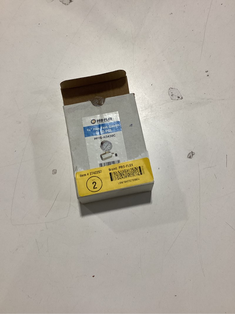 pro-flex 3/4-in csst brass hex test gauge