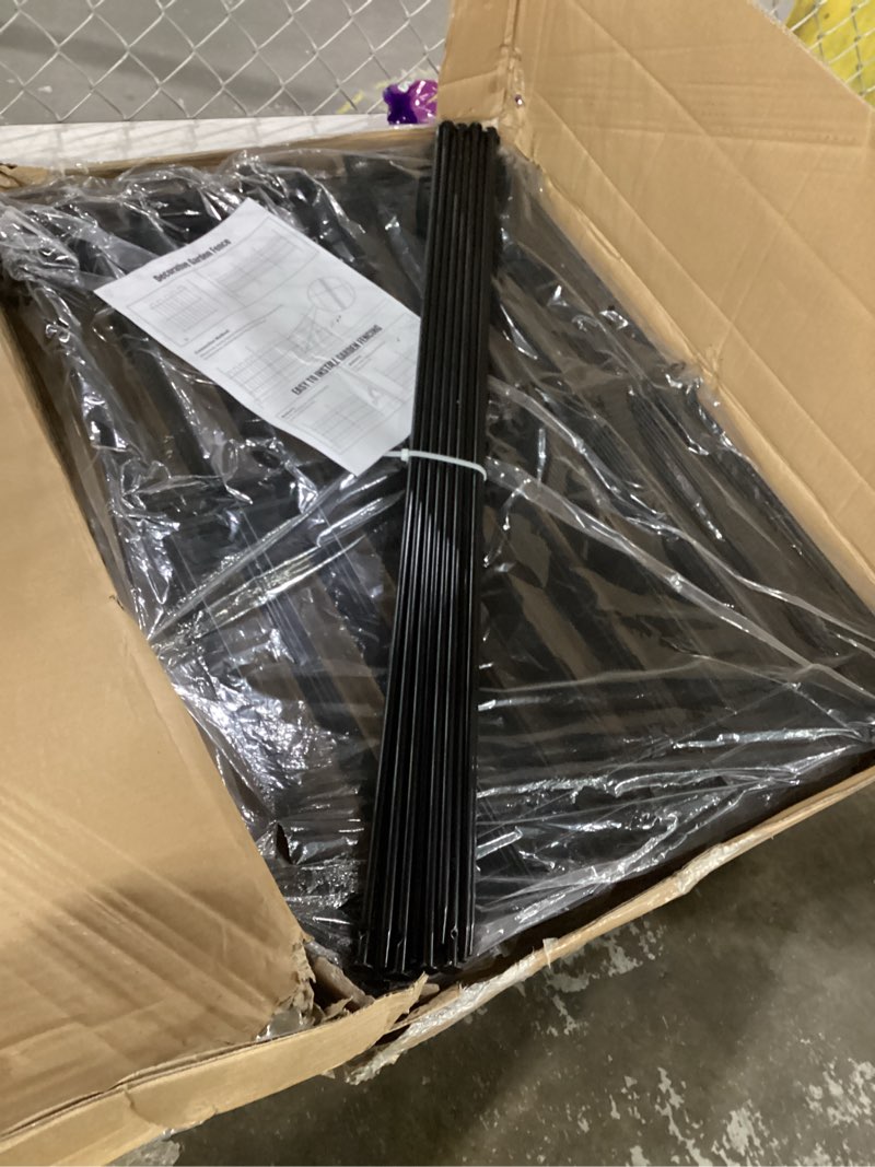 15 Panels No Dig Animal Barrier Fence, 32in(H) x 30ft(L) Garden Edging Border Fencing, Rustproof Met