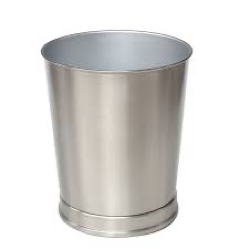 nu steel Round Metal Small 2.5 Gallon Recycle Trash Can Wastebasket, Garbage Container Bin for Bathr SIMILAR