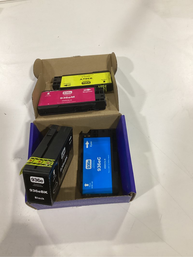 Condition photo showing New/Like New for 936XL 936e 936 Ink Cartridges Combo Pack: Replacement for HP Ink 936XL Black and 936 Color Combo Pack to Work with OfficeJet Pro 9110 9120 9130 9720 9730 9122 9125 9128 Printer (BK/C/Y/M, 4-Pack)