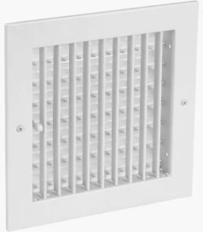 patikil 12 x 12 inch square vent cover, 8 inch dia. air supply louver grille ceiling adjustable air 