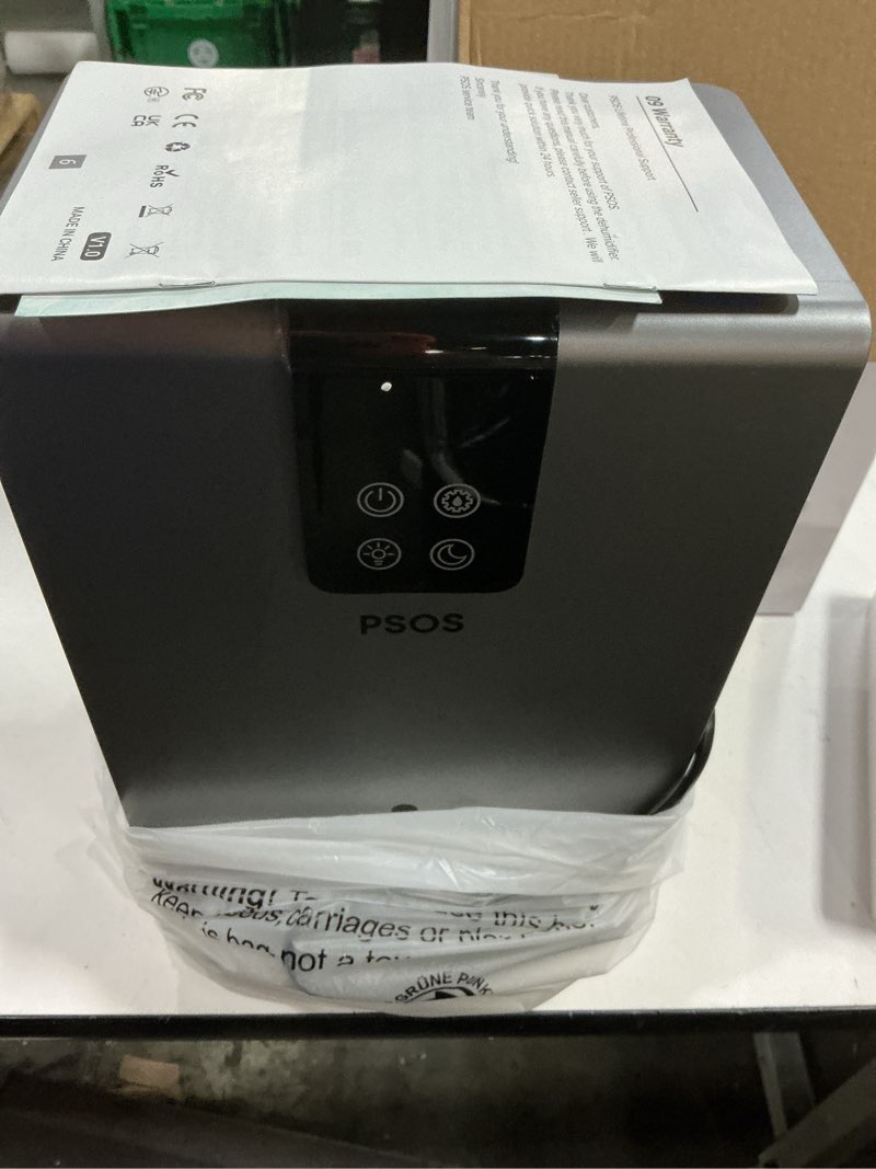 Condition photo showing New/Like New for Dehumidifier, (1000 sq.ft) Dehumidifiers for Home,98 OZ Water Tank, Quiet Dehumidifier for Basement Bedroom Bathroom with Humidity Display, Auto Shut Off, Relaxing 7 Color Ambient Light(Gray)