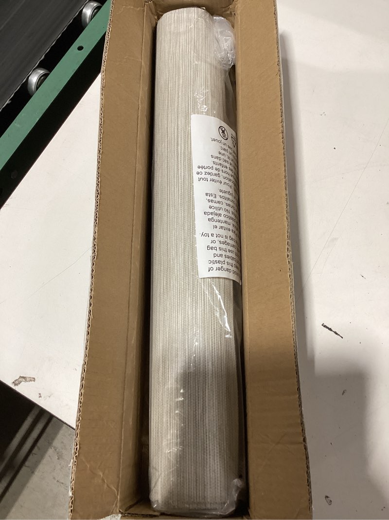Condition photo showing Good Condition for unishades panel track blinds replacement panels, 4 pack 23" w x 96" h, hook-and-loop attachment, light filtering sliding fabric panels, trim to height for patio door & room divider light filtering beige