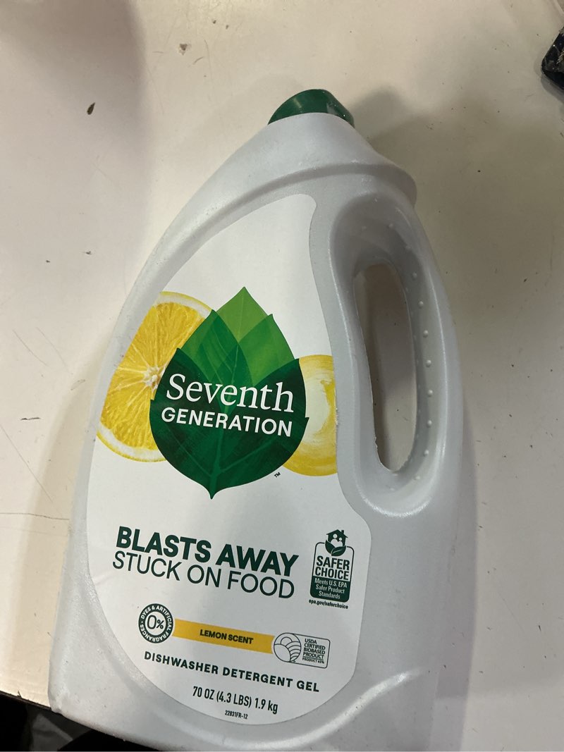 Condition photo showing New/Like New for seventh generation lemon auto dishwasher gel, 70 oz lemon 70 fl oz (pack of 1)