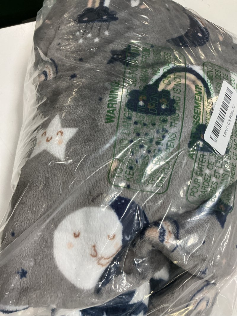 Condition photo showing Good Condition for fleece baby sleep sack 0-6 months long sleeve 2.0 tog baby wearable blanket with 2-way zipper warm sleeping sack for toddler infant newborn - small blue grey pentagram small long sleeve 2.0 tog blue grey pentagram