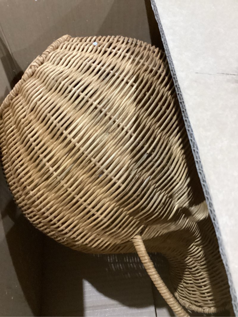 Condition photo showing Good Condition for 1 Pack Real Rattan Vase Woven Vase for Flower Decorative Wick AER Flower Plant Weave Basket Dark Brown Country Rustic Pastoral Style Tabletop Centerpiece for Home Decor(Classic Cylindrical)