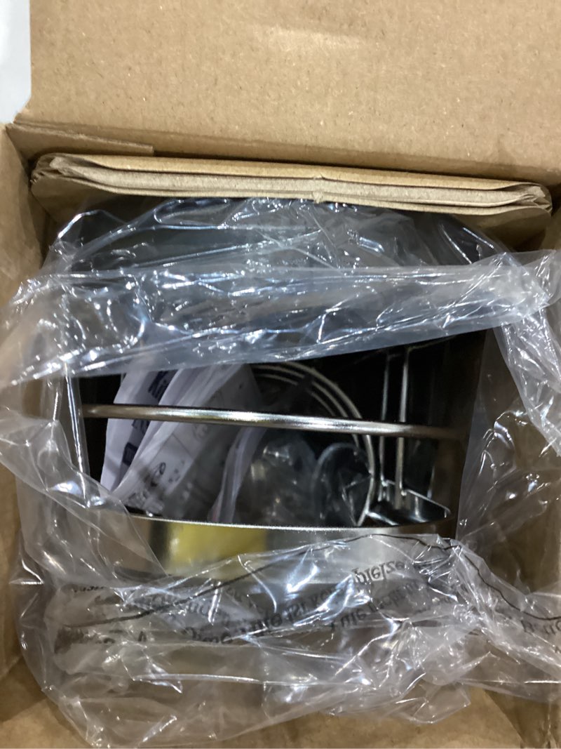 Condition photo showing As Is for Kitsure Sponge Holder for Kitchen Sink - Space-Saving Kitchen Sink Caddy, Rustproof Metal Organizer with Removable Brush Holder, 7.9"×3.9"×5.3", Black Black 7.9"×3.9"×5.3"