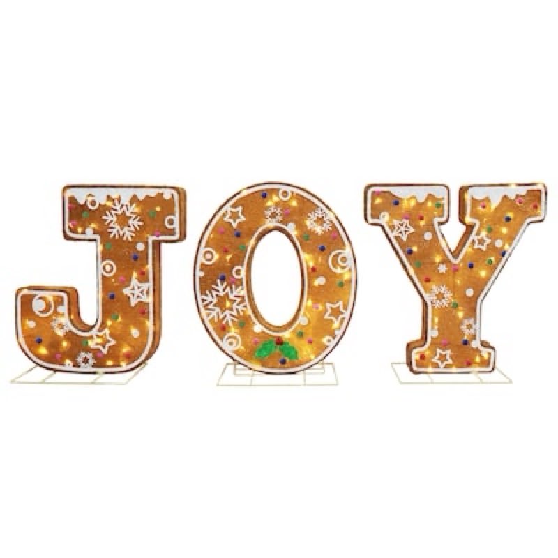 Holiday Living 2.5-ft LED Gingerbread Joy Sign Decoration