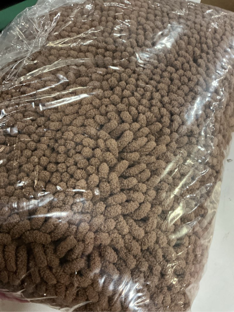 Condition photo showing Good Condition for smiry dog door mat for muddy paws, absorbent dirt trapper non slip quick dry washable chenille mat for mud dogs, entry rug for indoor and outdoor (36x24 inches, coffee and black) 36.0"l x 24.0"w x 1.0"th coffee and black