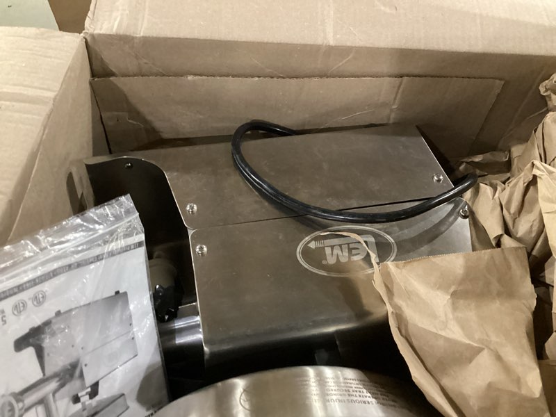 Condition photo showing Good Condition for LEM Products MightyBite #8 Meat Grinder, 500 Watt Aluminum Electric Meat Grinder Machine, Ideal for Regular Use not tested