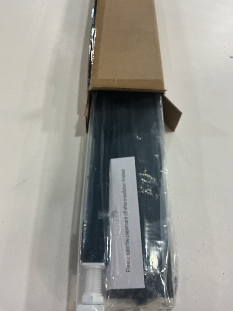 Condition photo showing New/Like New for lazblinds no drill blackout vinyl mini blinds, black 24"x64" | no tools needed. child-safe cordless lift. 100% blackout for total privacy. durable, easy clean. black 24" w x 64" h