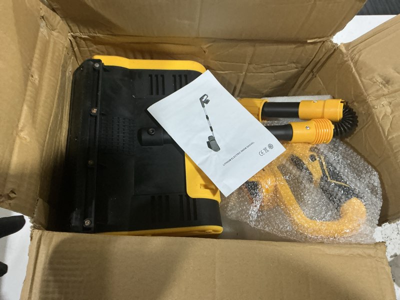 Condition photo showing As Is for 13 inch electric snow blower shovel