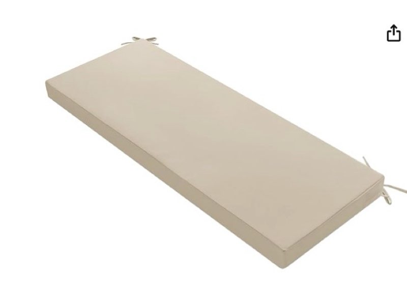 Pakunoda Premium Outdoor Bench Cushions for Patio Furniture 3.5inches Memory Foam Bench Cushion Wate
