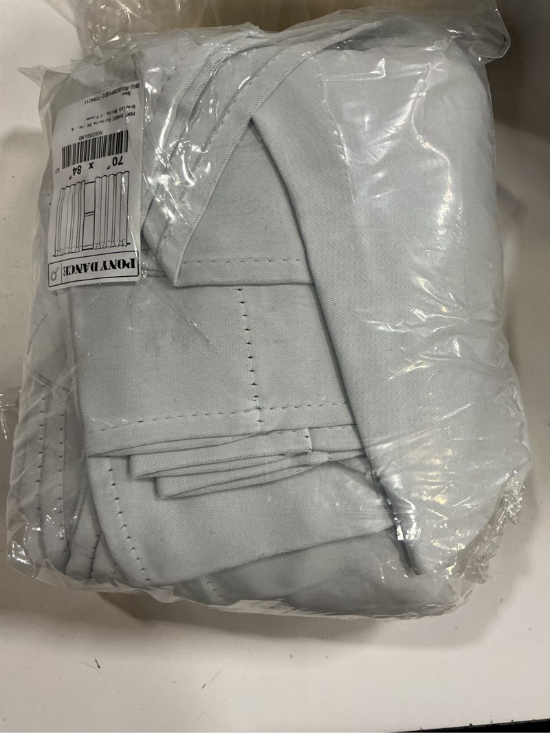 Condition photo showing Good Condition for pony dance curtains 84 inches length - window drapes rod pocket top room darkening curtains for dining room, 70 wide x 84-inches long, greyish white, 2 pieces 70"w x 84"l (pack of 2) greyish white