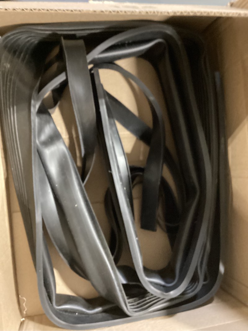 Condition photo showing As Is for ?powlab universal garage door seals kit -10ft epdm u+o bottom rubber weatherproof seal & brush, pre-drilled aluminum track retainer base kit for steel/wooden doors, noise reducing 10 feet silver&black