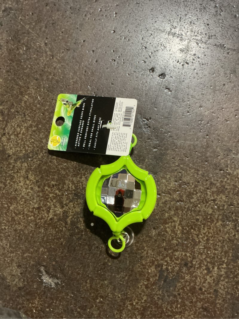 Condition photo showing Good Condition for (Similar to stock photo) Featherland Paradise | Creative Foraging Systems Hanging Foraging Sphere & Kabob with Stainless Steel Bell, Interactive Bird Treat Toy