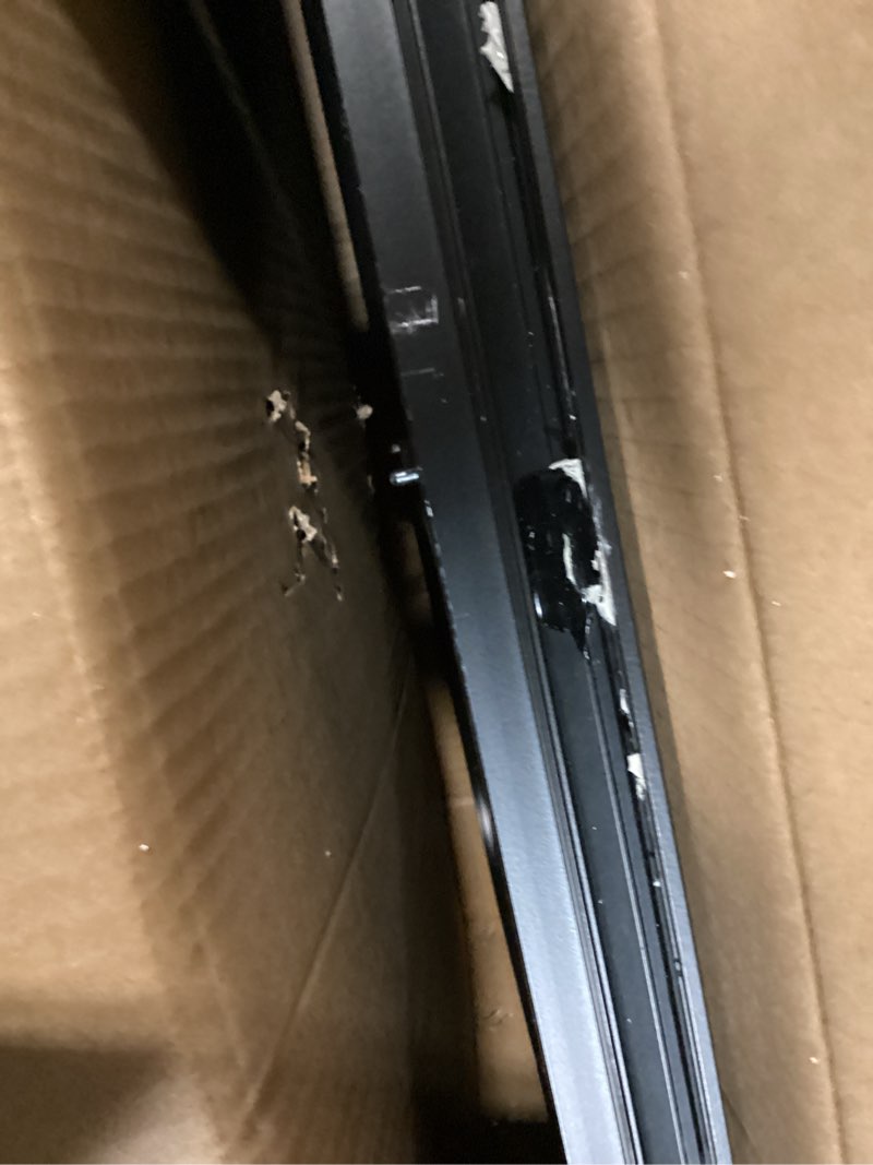 Condition photo showing As Is for rv murts trailer window 15"x22", tempered glass with screen & trim kit, 1-1/2" wall fit for teardrop camper, cargo, travel motorhome, vertical slide.(aluminum, shatterproof, cold insulation) rv window 15×22?1-3/4)