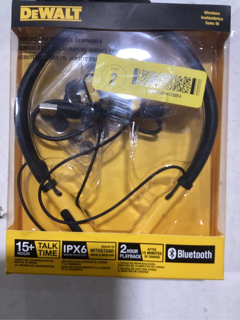 Condition photo showing New/Like New for dewalt 190 2091 dw2 a wr wireless earphones - quantity 2