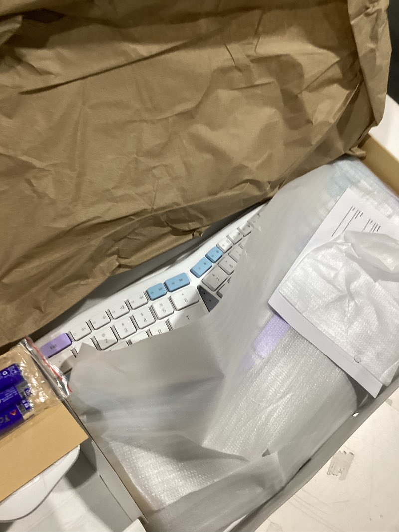 KYSONA Ergonomic Keyboard Mouse Wireless Combo, Full Size Bluetooth Split Keyboard with Wrist Rest, 