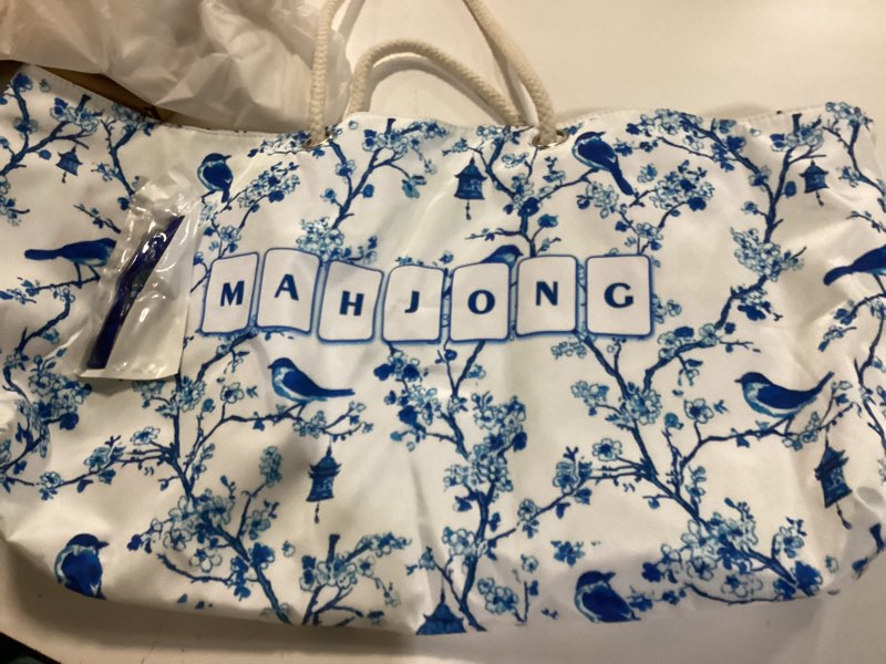 Condition photo showing Good Condition for FUYIHGL® 3PCS Mahjong Bag Set: Chinoiserie American Mah Jong Carrying Bag for Tile and Rack - Tote Bag, Zippered Carrying Case, Rack and Pushers Pocket - Game Night Mah-jongg Accessories and Gifts