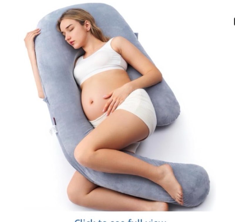 momcozy pregnancy pillow for sleeping - dreamlign u pro maternity pillow | upgraded adjustable leg pillow, removable cover, support for full body for pregnant women, side sleeper, 50-72 inch