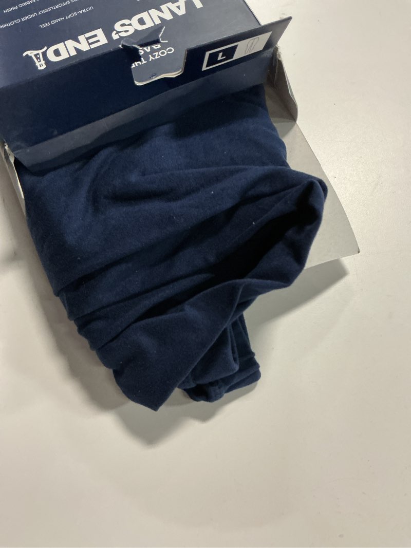 Condition photo showing Good Condition for Lands' End Women’s Thermaskin Lightweight Baselayer Legging – Full Length Thermal Pant with Heat-Generating Fabric Large Deep Sea Navy