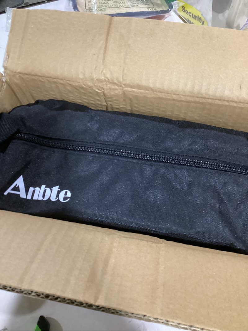 Condition photo showing Good Condition for anbte extra height & width portable camping chair, 400lbs capacity compact folding chair with square frame quick setup storage bags on both sides, ideal for camping hiking beach picnic outdoor, black