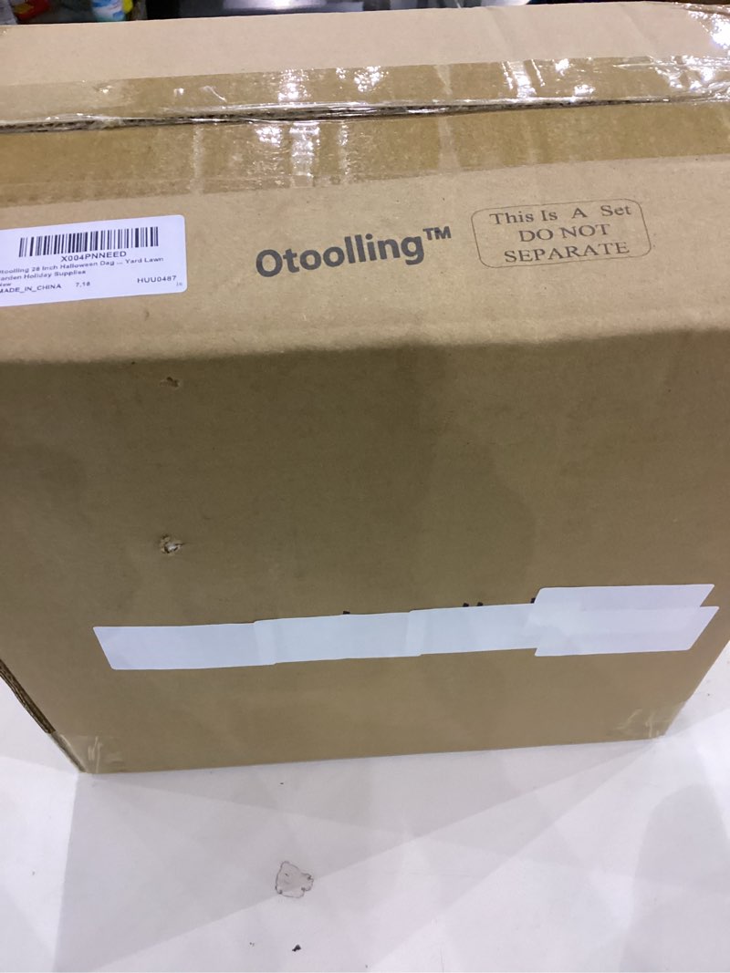 Condition photo showing New/Like New for Golden Retriever Halloween Decor with LED Lights 28 Inch Demon Dog Decoration for Halloween Indoor Outdoor Yard Lawn Garden Holiday Decoration Supplies