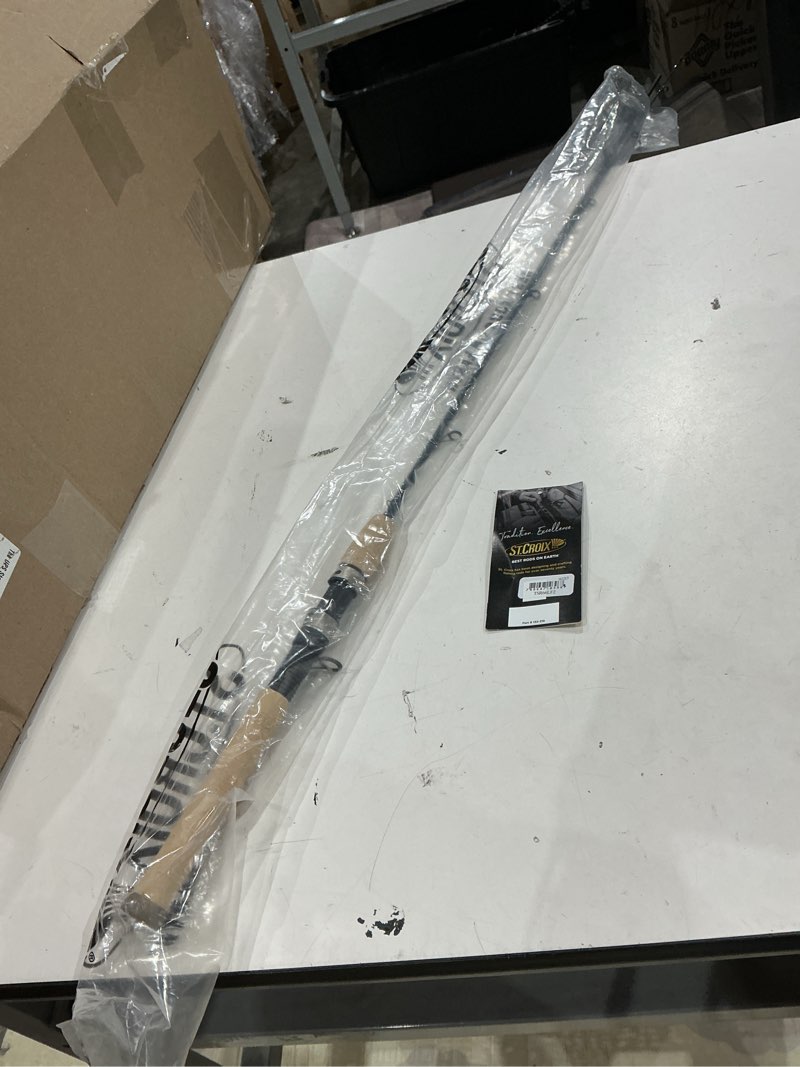 Condition photo showing As Is for st. croix rods triumph spinning rod, tsr, durably sensitive with impressive power, high performing spinning rod 6'6" light/fast 2 pc.