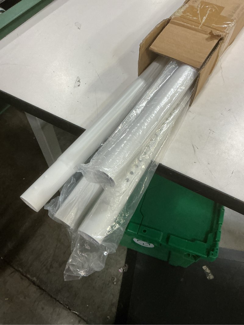 Condition photo showing Good Condition for white tension curtain rods 41-146 in extra long outdoor patio curtain rods no drilling adjustable heavy duty tension rods for windows bathroom living room curtains, rod diameter 1.26in