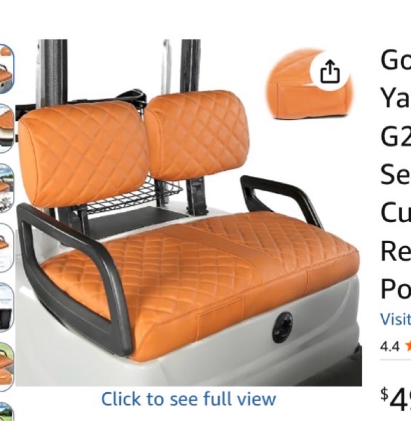 golf cart seat covers for yamaha g22 g19 g16 g9 g2, vinyl leather front seat replacement with pockets, no stapler needed, fit for standard cushions (beige) for yamaha g22 front seat beige