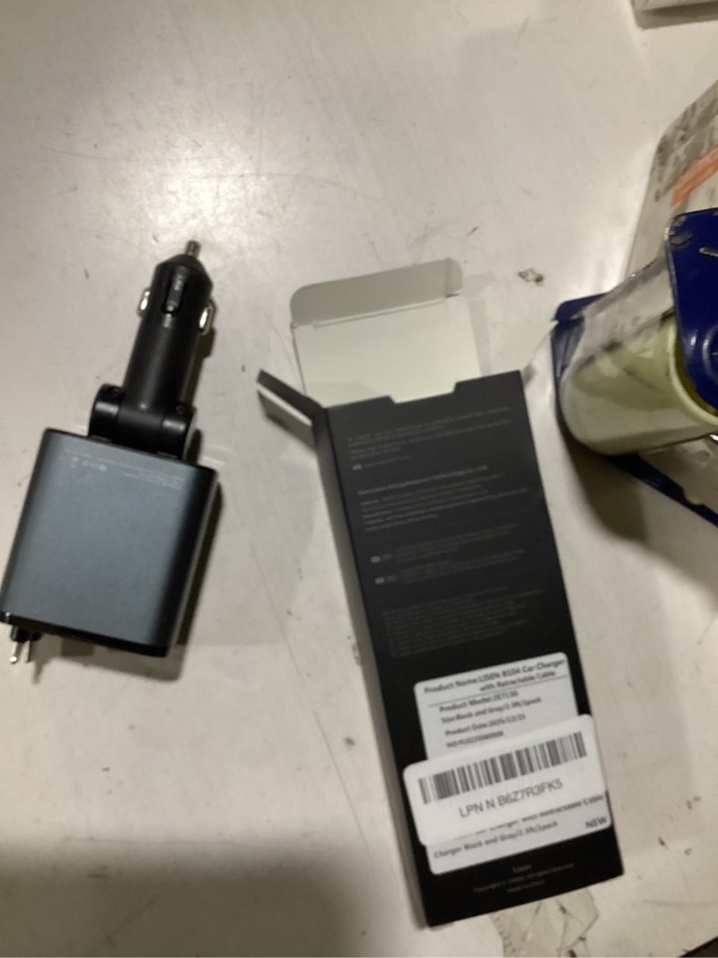 Condition photo showing Good Condition for lisen retractable car charger, for valentines day gifts for him, 69w cars adapter usb c fast charger for iphone 17 pro max 16, car accessories gadgets for men, anniversary birthday gifts for men women grey 31.5 inch
