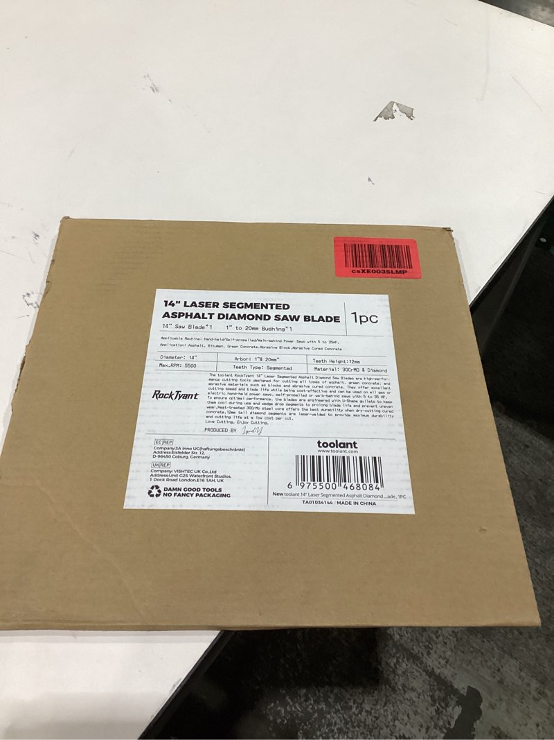 14” laser segmented asphalt diamond saw blade