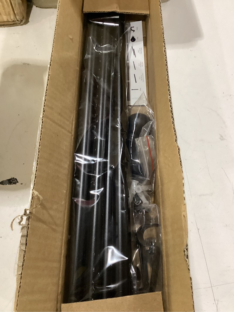 Condition photo showing Good Condition for thestoa curtain rods for windows 48 to 84-92 inch, 5/8" matte black curtain rod, stainless steel small curtain rods for bedroom, living room,kitchen,farmhouse, outdoor curtain rod black black 30"-92"