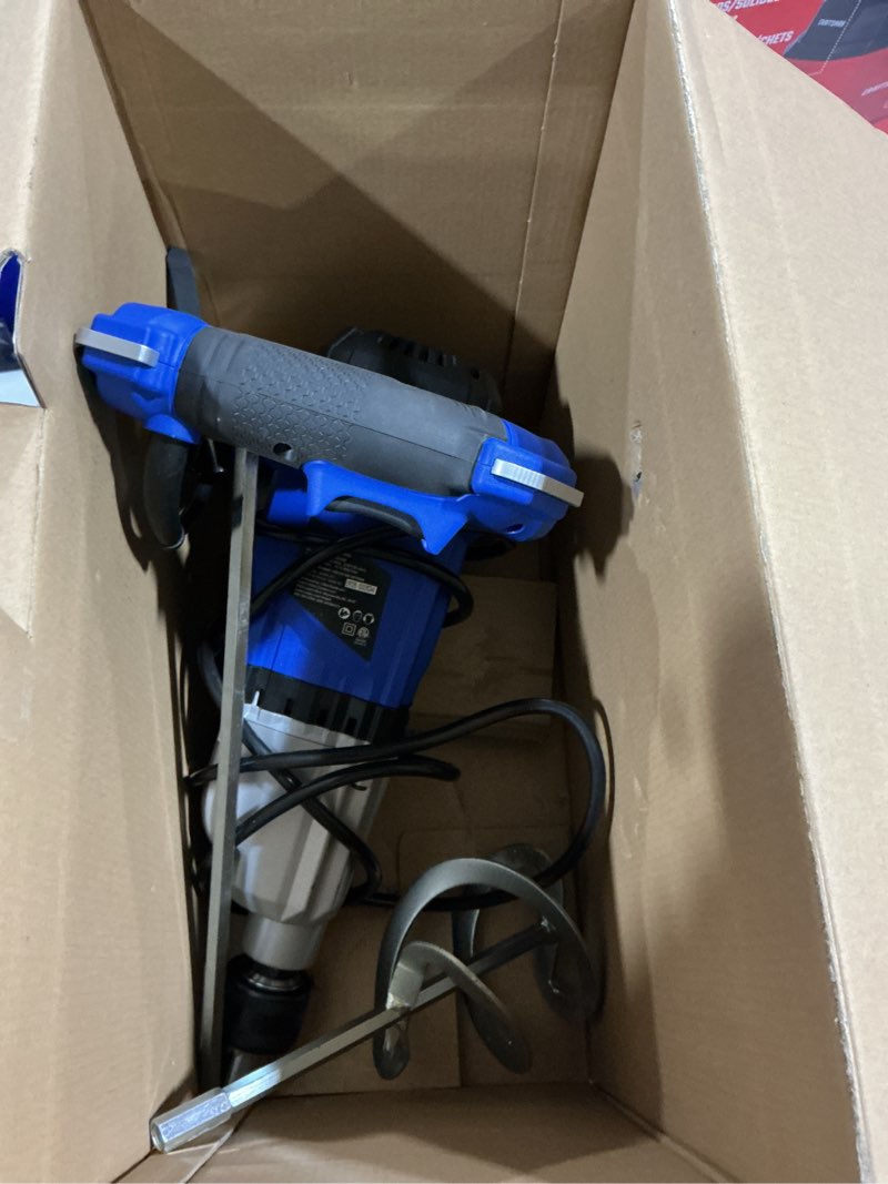 Condition photo showing As Is for kobalt mud mixer 1.9-hp concrete mixers