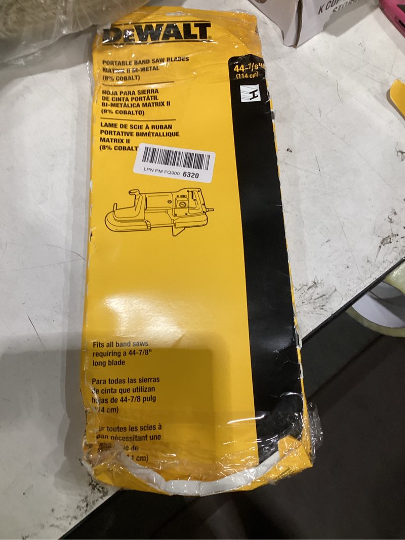 Condition photo showing As Is for dewalt portable band saw blade, 44-7/8-inch, .020-inch, 18 tpi, 3-pack (dw3983) 44-7/8 inch (pack of 3)