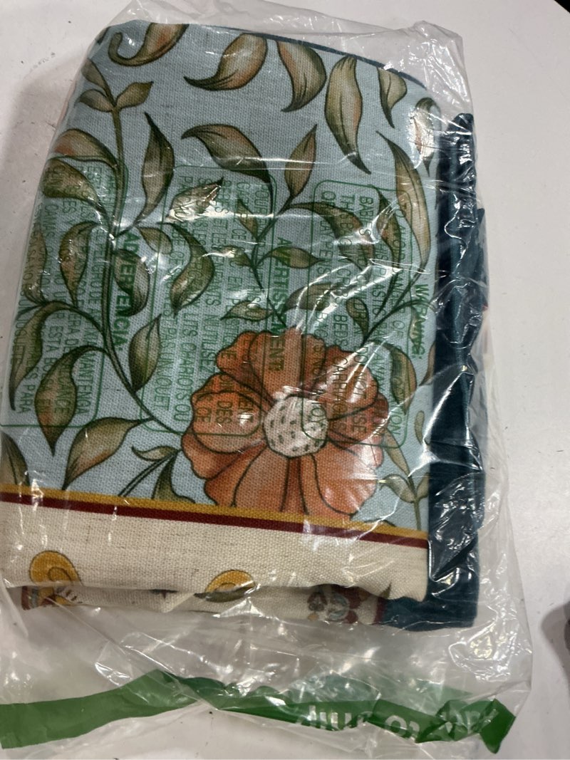 Condition photo showing Good Condition for patdrea designer french table cloth rectangle table,blue italian floral tablecloths,provencal country spring summer linen tablecloth,wrinkle free table cover for kitchen dining,christmas,55"x87" flowerblue linen 87" x 55" (rectangular)