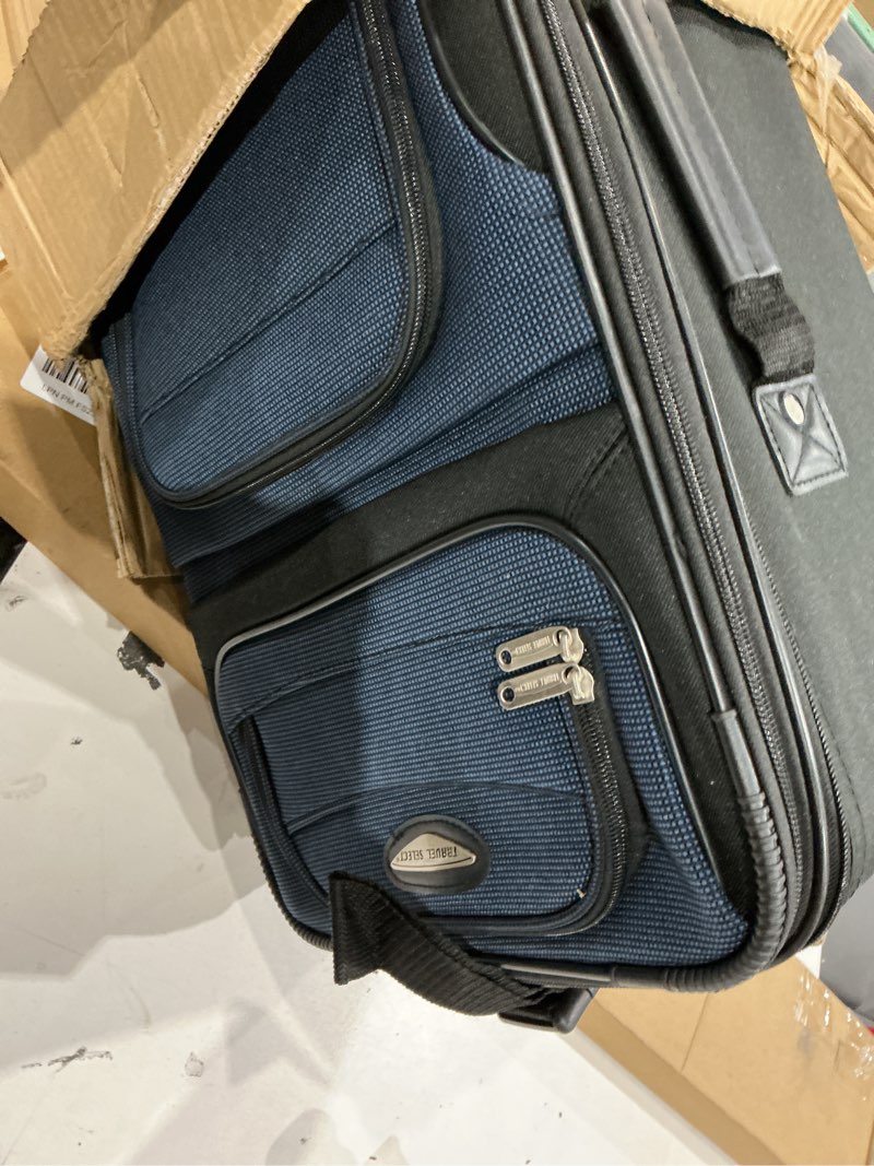 Condition photo showing Good Condition for travel select amsterdam softside expandable luggage with rolling wheels, navy, 21-inch carry-on 21-inch carry-on navy