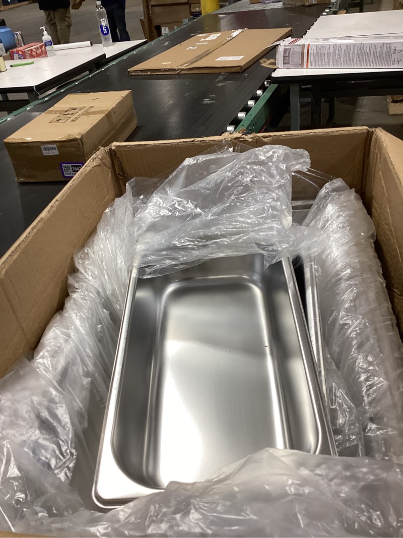 Condition photo showing Good Condition for Dyna-Living Electric Chafing Dishes for Buffet, 9.5QT 1/3 Size Pan Chafing Dish Buffet Set 600W Electric Buffet Servers and Warmers with Temp Control Display Food Warmers for Parties Catering Buffet 1/3 Half Size